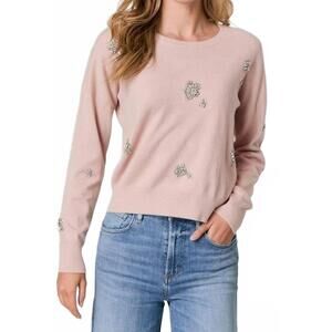 NEW J. SOCIETY sparkle sweater in blush